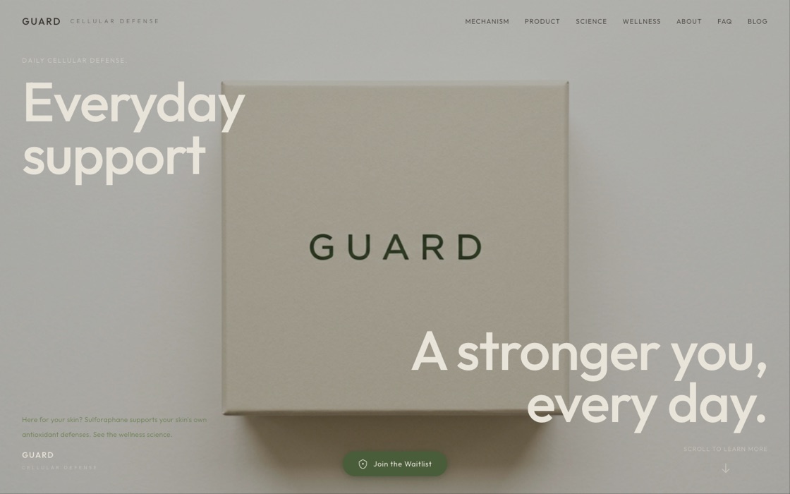 The Guard site: everyday support, a stronger you, every day